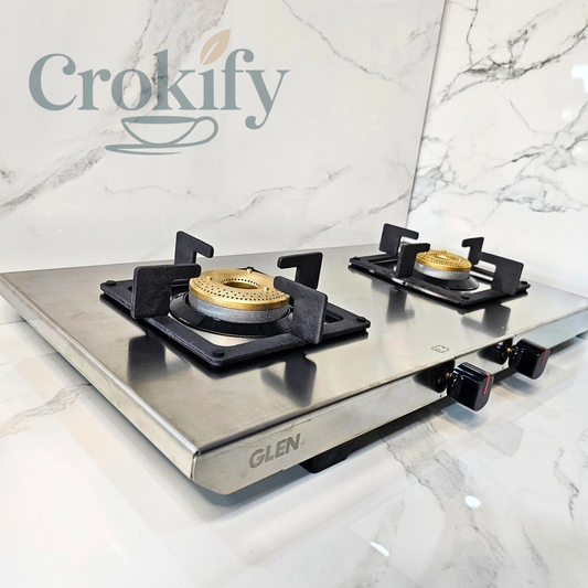 Glen 2 Burner ultra Tuff Stainless steel Gas Stove With forged brass burner
